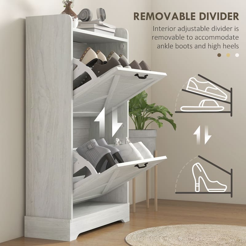 38" 3-In-1 Coat Rack with Storage Bench,Four Hooks and Shoe Storage