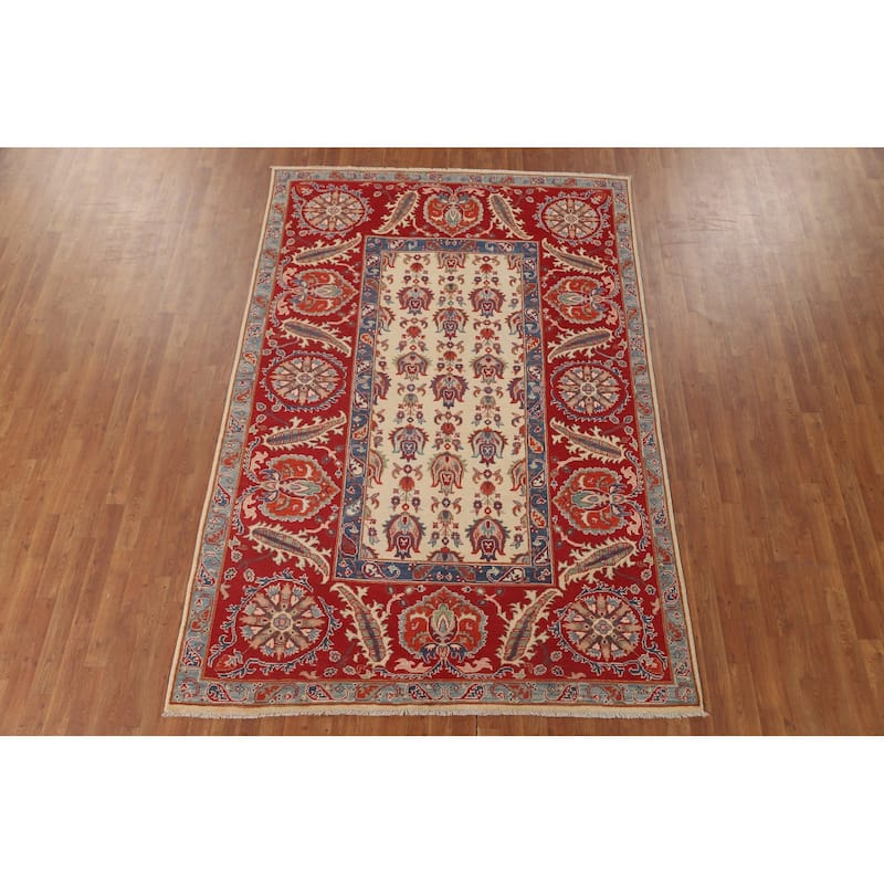 Kazak Oriental Area Rug Handmade Wool Carpet - 6'2" x 9'1"