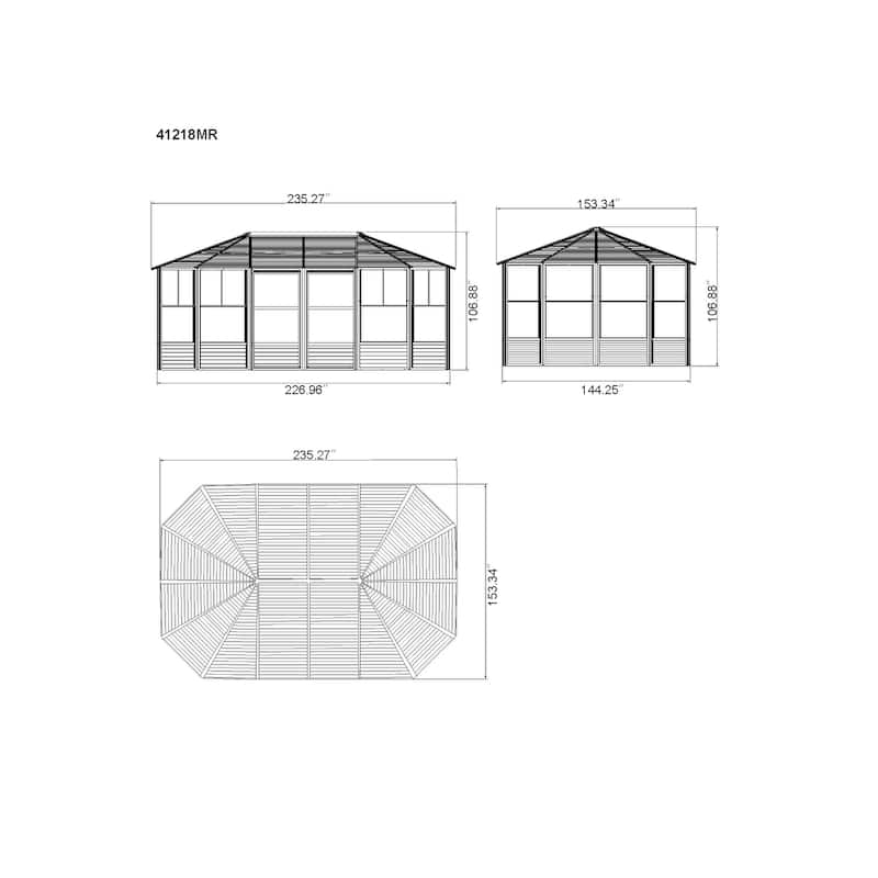 Florence - Solarium 12x18 Metal Roof