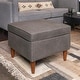 preview thumbnail 15 of 20, Atley Upholstered Ottoman with Storage and Solid Wood Legs Grey Vegan Leather