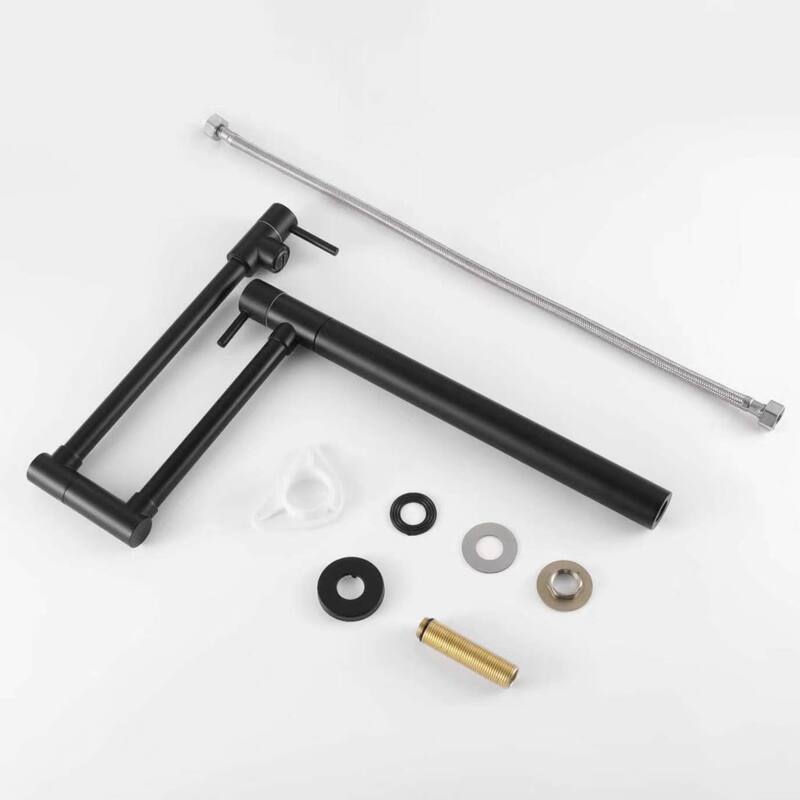 Kitchen Pot Filler Faucet Deck Mounted Double Joints Free Rotating Modern Countertop Retractable Commercial Single Hole Tap