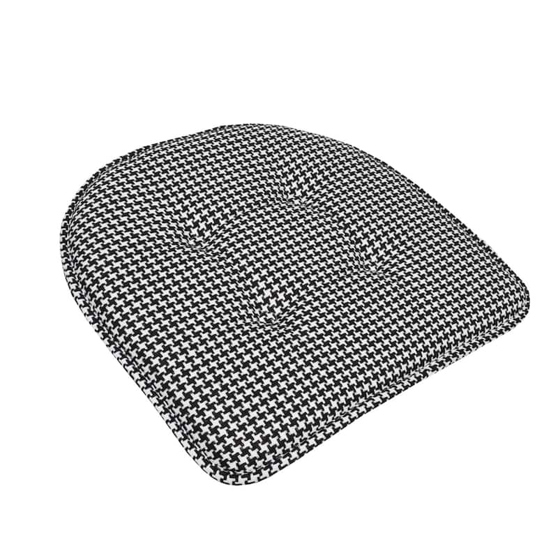 Houndstooth U-Shaped 16" x 17" Memory Foam Chair Pad