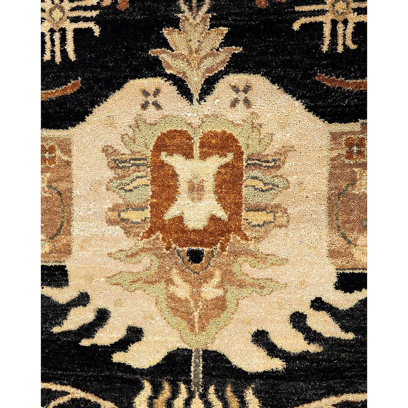 Kashan One-of-a-Kind Handmade Area Rug, Black - 9' 1" x 12' 2"