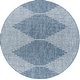 preview thumbnail 32 of 32, Livabliss Vivianne Modern Geometric Indoor/ Outdoor Area Rug Blue - Round - 7' 10" x 7' 10"