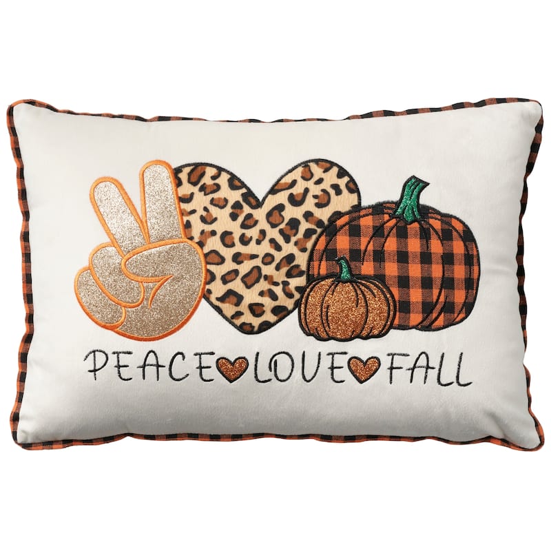 Mina Victory Holiday Pillows Quotes & Sayings Throw Pillow - Multicolor - 14" x 20"