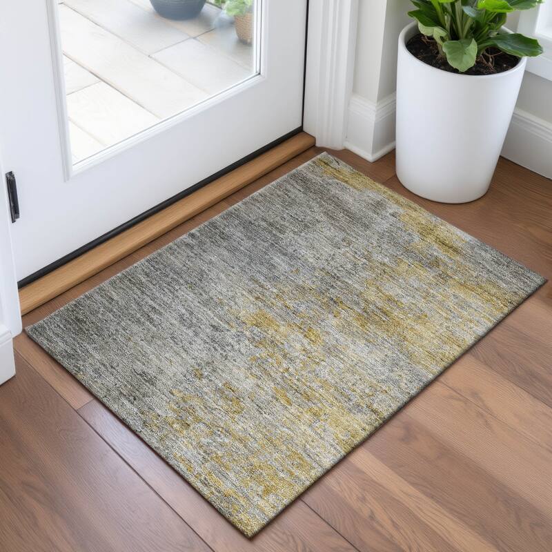 Premium Washable Super Soft Abstract Mayfield Rug - Gray - 1'8" x 2'6"