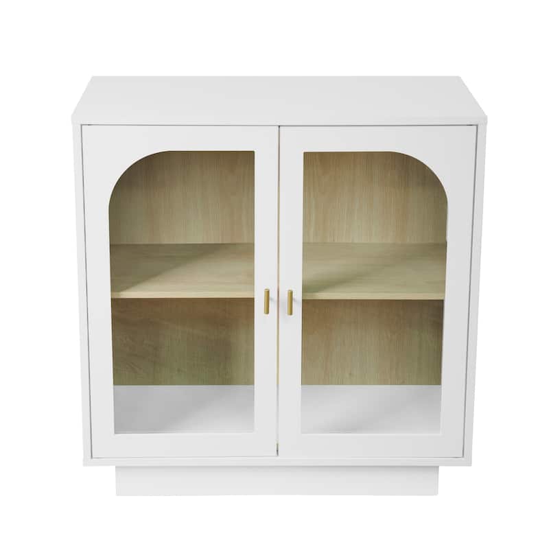 Storage Cabinet with Acrylic Door for Living Room - N/A