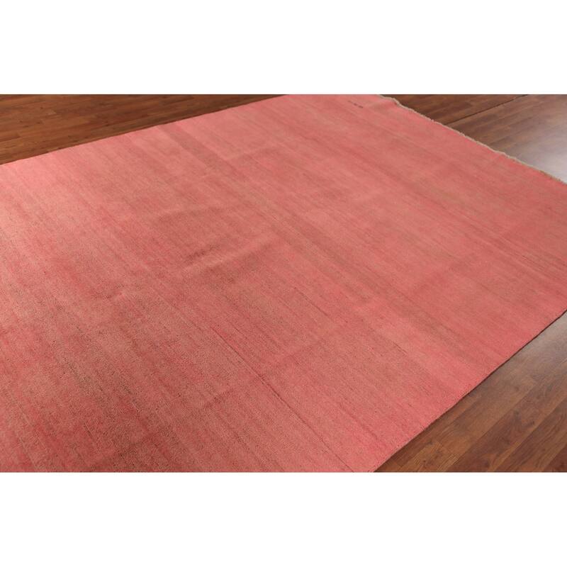 Pink Gabbeh Oriental Area Rug Handmade Wool Carpet - 6'8" x 9'6"