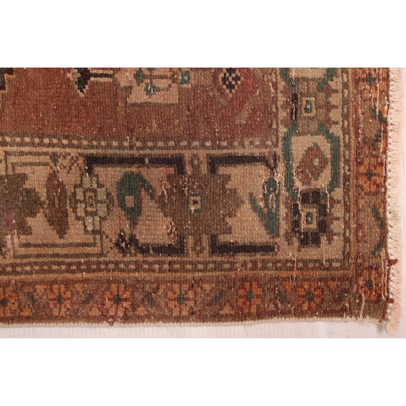 ECARPETGALLERY Hand-knotted Antalya Vintage Brown Wool Rug - 3'2 x 6'6
