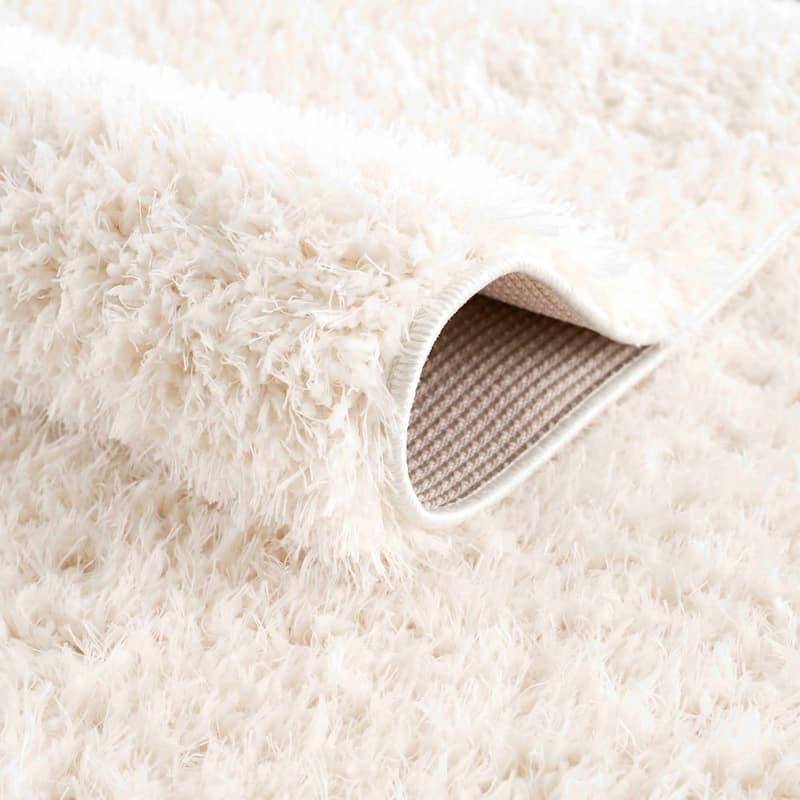 Faina Machine Washable Fluffy Carpet Solid Shag Plain Area Rug