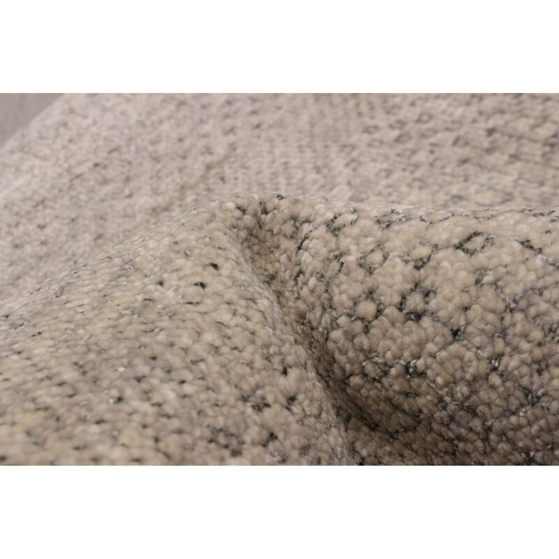 ECARPETGALLERY Hand-knotted Silk Shadow Grey Silk, Wool Rug - 11'8 x 15'0