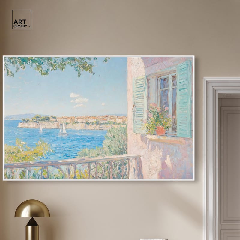 Mediterranean View Canvas by Art Remedy