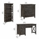 preview thumbnail 26 of 68, Key West 54W Computer Desk with Cabinet and Bookcase by Bush Furniture