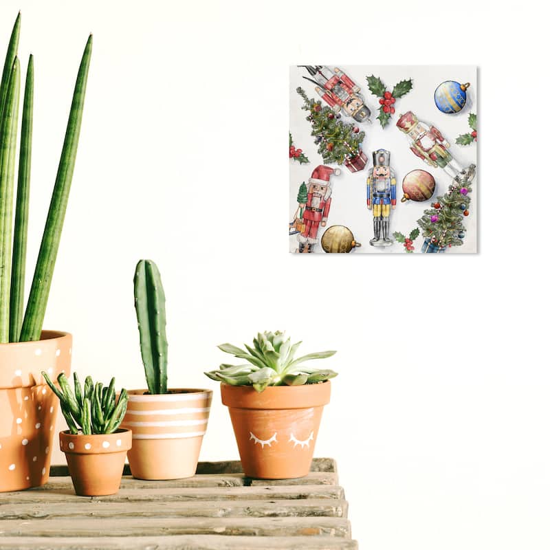 Wynwood Studio Prints Holiday and Seasonal Holiday assortment Green and Dark Green Modern & Contemporary Wall Art Canvas Print - 12 x 12