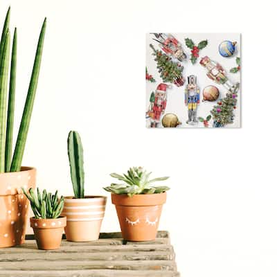 Wynwood Studio Prints Holiday and Seasonal Holiday assortment Green and Dark Green Modern & Contemporary Wall Art Canvas Print