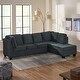 preview thumbnail 1 of 7, Canterbury Fabric 2-piece L-Shaped Sectional Set by Christopher Knight Home