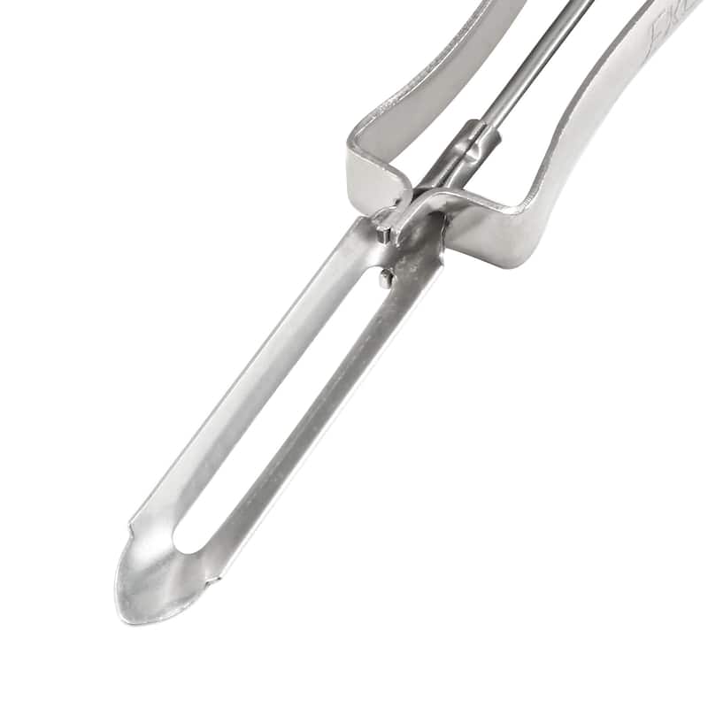 Kitchen Stainless Steel Handle Potato Fruits Peeler Cutter 5.7" Long - Silver Tone