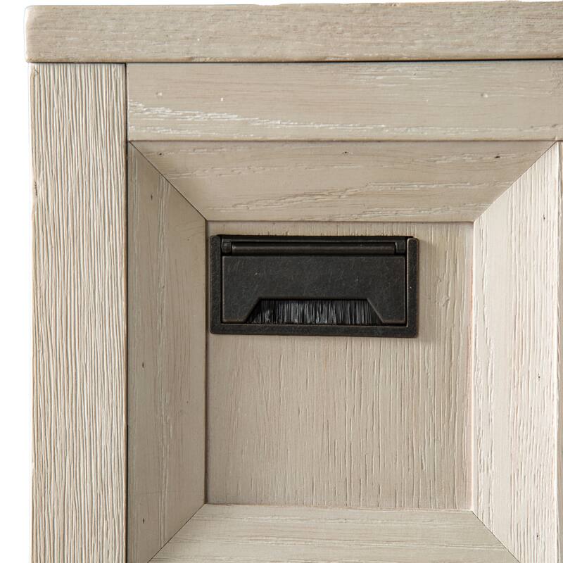 Furniture of America Durem Modern Tawny Brown Executive Desk with File Cabinet Set