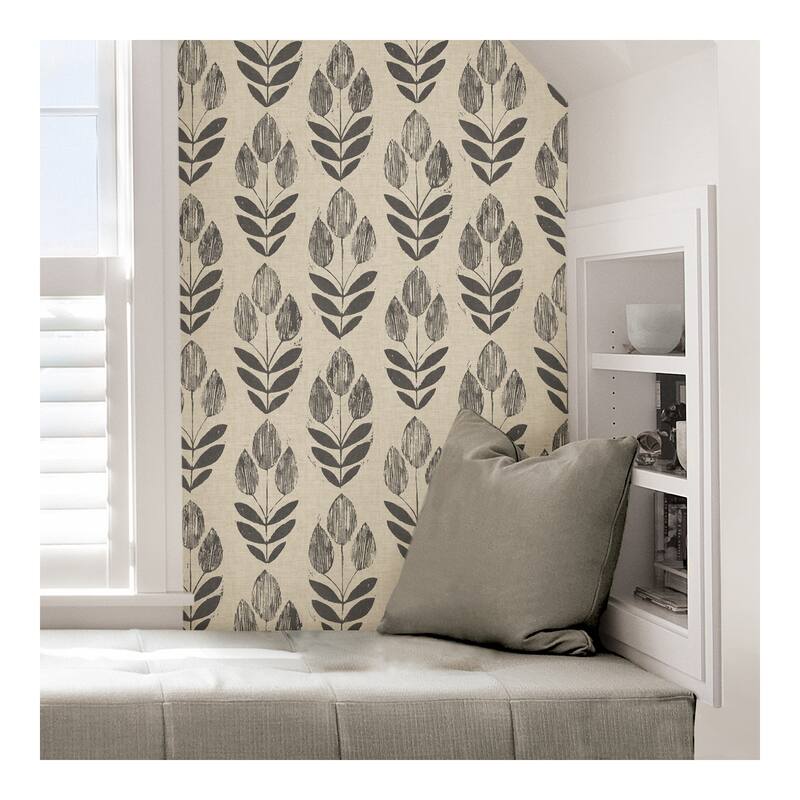 NuWallpaper Folk Tulip Peel & Stick Wallpaper - 216in x 20.5in x 0.025in