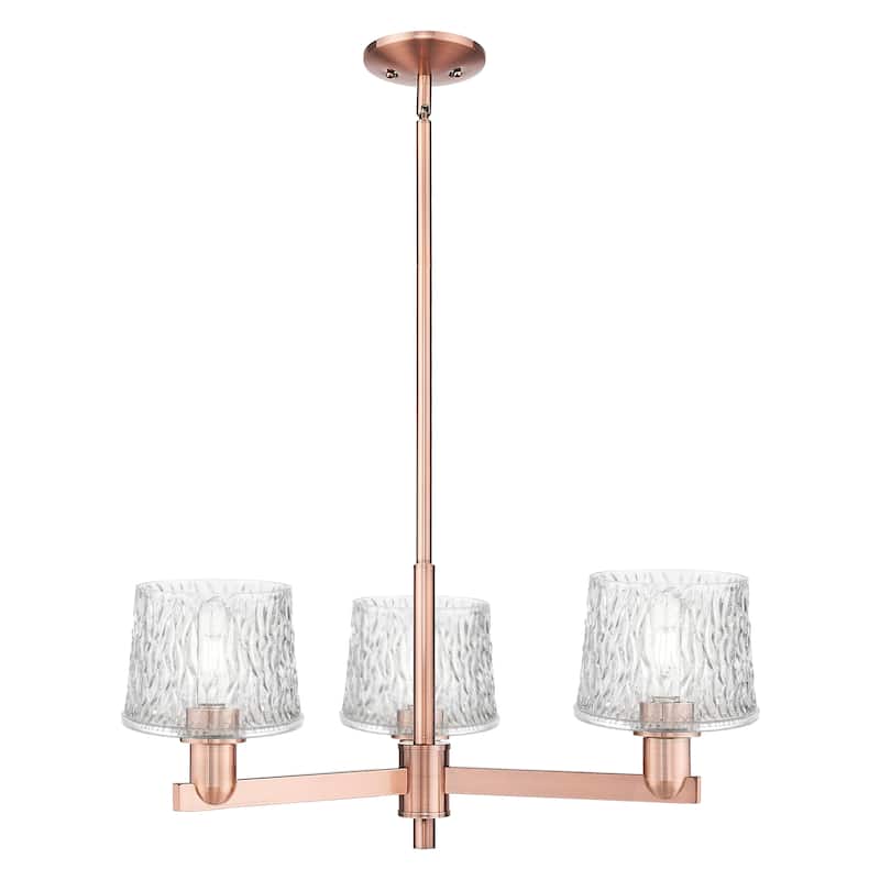 Innovations Lighting Endless Possibilities Arcadia - Niagara - 3 Light 28" Stem Hung Chandelier - Antique Copper