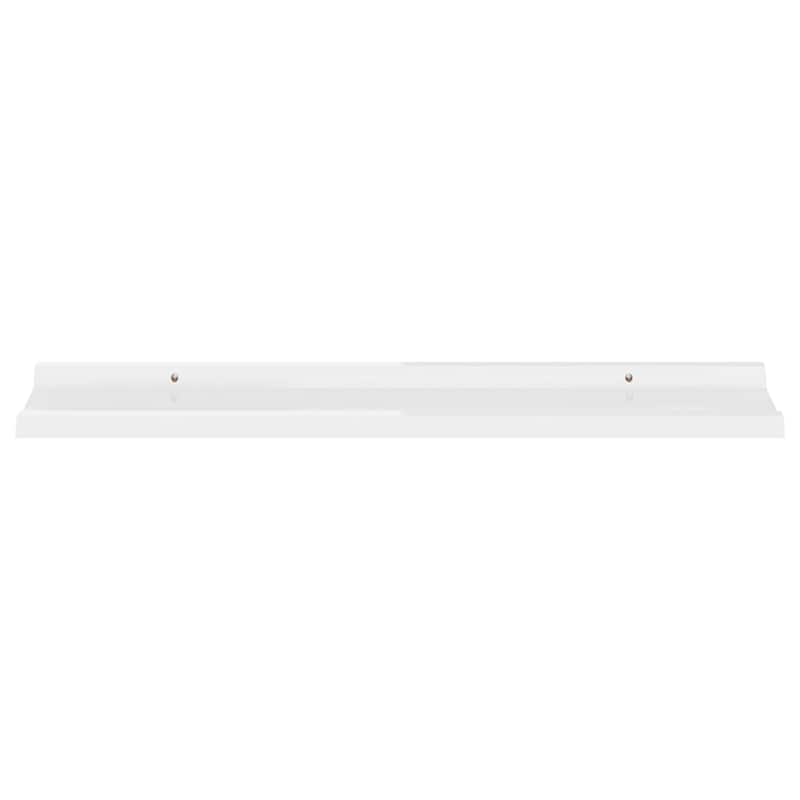 Yuli Wall Shelf Set of 4, Contemporary White, Raised Ledge Design 32 Inch