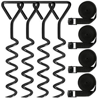 Tradesparker Heavy Duty Trampoline Stakes,Steel Corkscrew Anchors for Canopies
