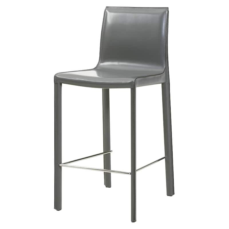 NPD Furniture Gervin Recycled Leather Counter Stool (Set of 2)