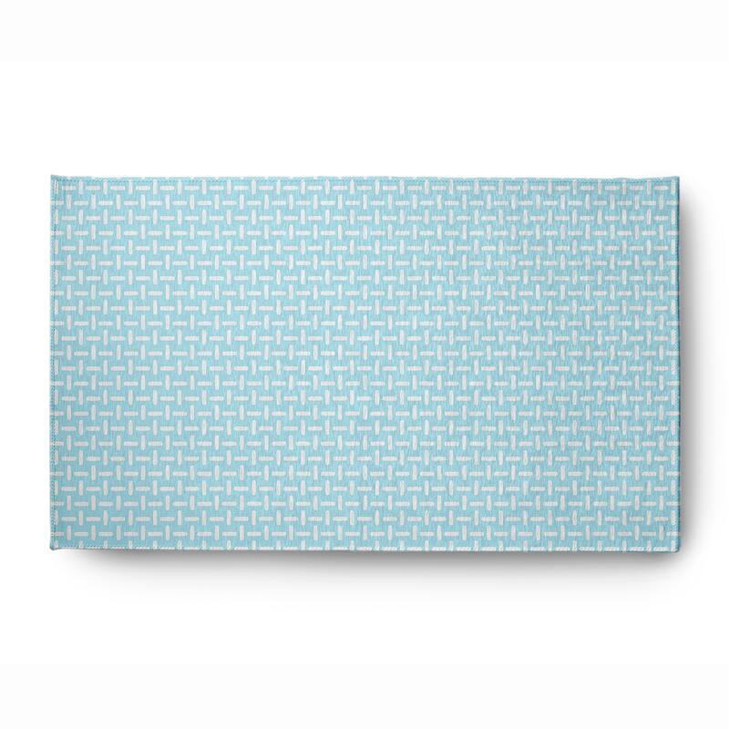 Woven Stitch Soft Chenille Rug - 3' x 5' - Light Blue