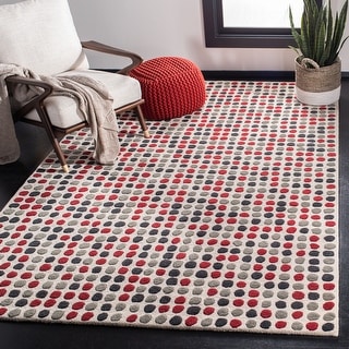 SAFAVIEH Handmade Soho Quarta Dots N.Z. Wool Rug