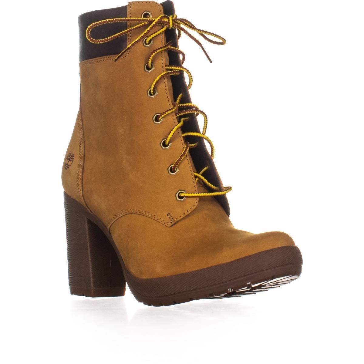 timberland heeled combat boots