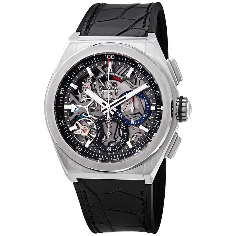 Zenith Defy El Primero 21 Chronograph Automatic Skeletal Dial Titanium Men's Watch - Stainless Case