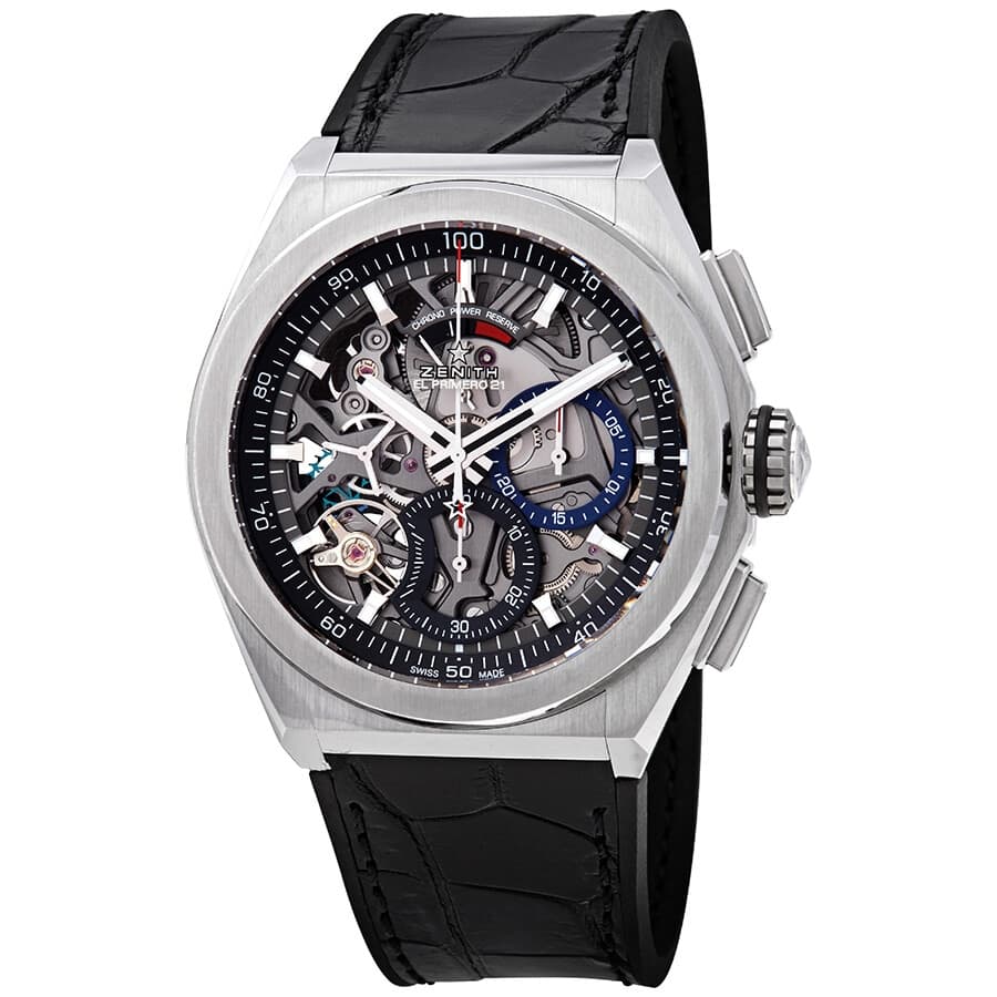 Zenith Defy El Primero 21 Chronograph Automatic Skeletal Dial Titanium Men's Watch - Stainless Case