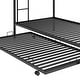 preview thumbnail 14 of 43, Stylish Twin over Twin Bunk Bed with Trundle and Two ladders, Black