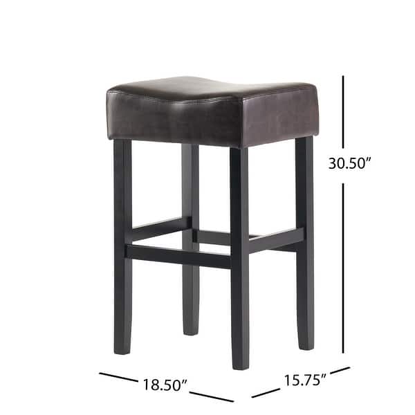 Portman 30-inch Bonded Leather Backless Bar Stool (Set of 2) by Christopher Knight Home