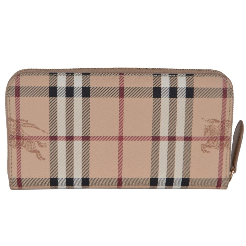 burberry haymarket zip around wallet