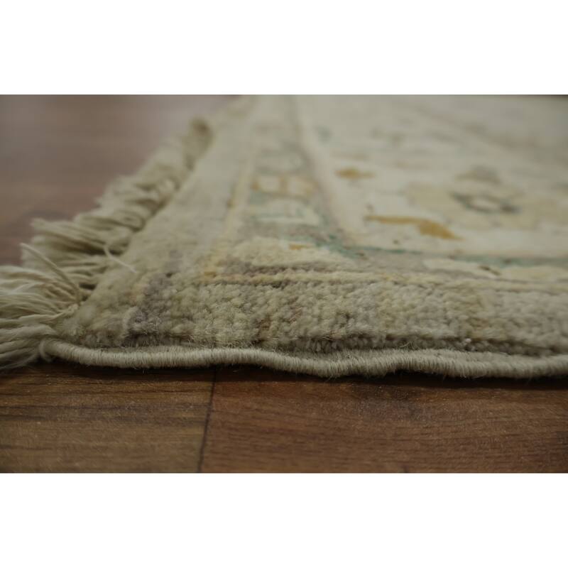 Hand Knotted Oriental 100% Wool Carpet Traditional All-Over Greys & Charcoal Ziegler Area Rug - 8' 10'' X 6' 0''