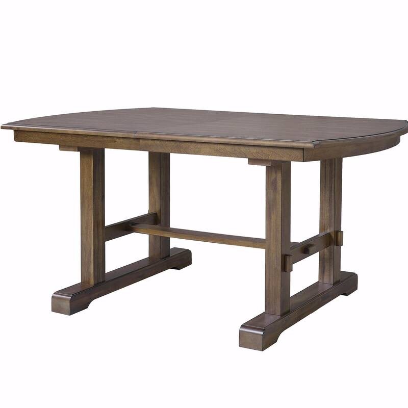 Rustic Dining Table Set - 6-Piece with Removable Leaf, 4 Chairs + 1Bench