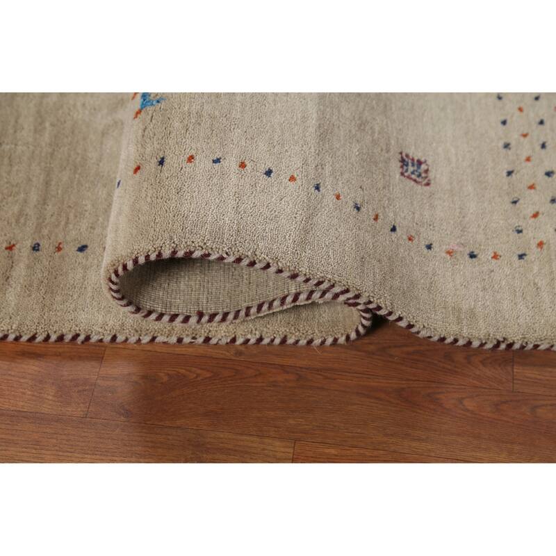 Gabbeh Oriental Area Rug Handmade Bedroom Wool Carpet - 4'7"x 6'5"