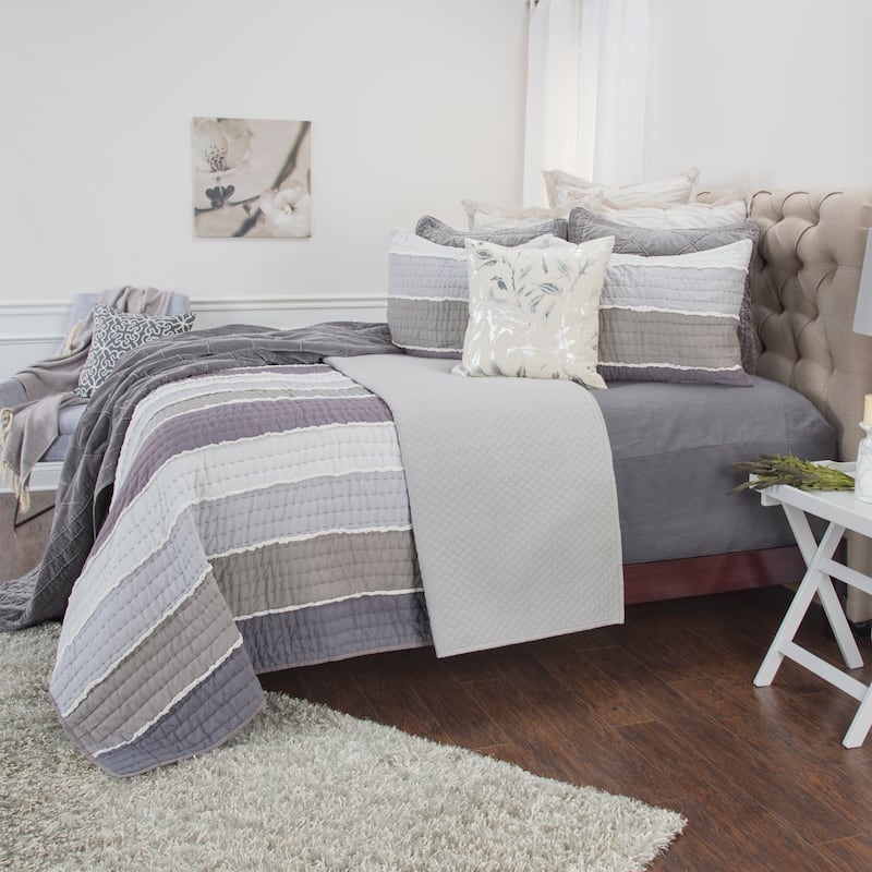 Olivia Grace Cotton Sham in Gray