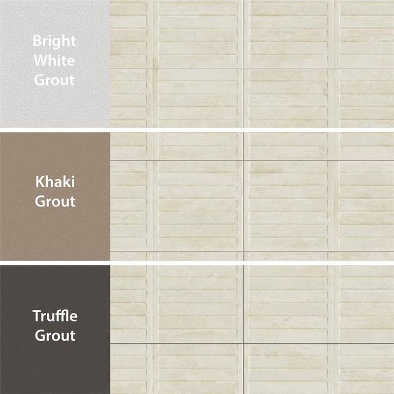 Merola Tile Habanera Decor Bone 11-7/8" x 35-1/2" Fluted Ceramic Wall Tile