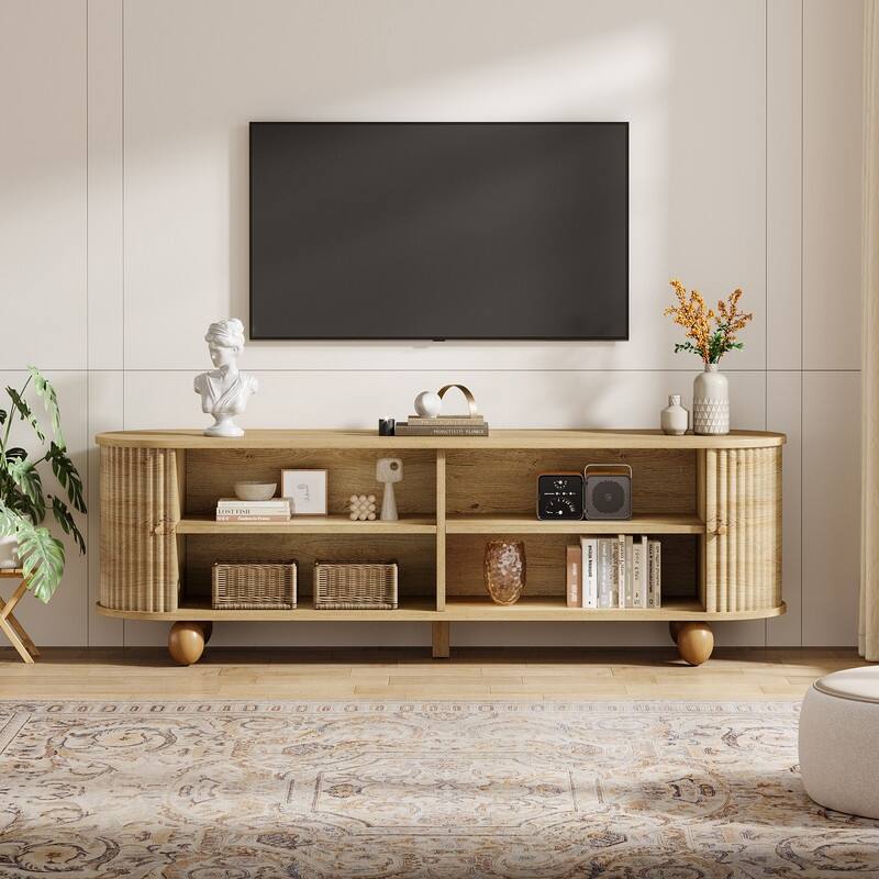 Wooden Entertainment Center for TVs up to 65 Inches