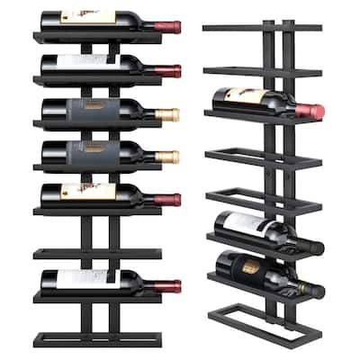 8 Tier Wall Mount Wine Rack - 10.83"D x 4.06"W x 28.23"H