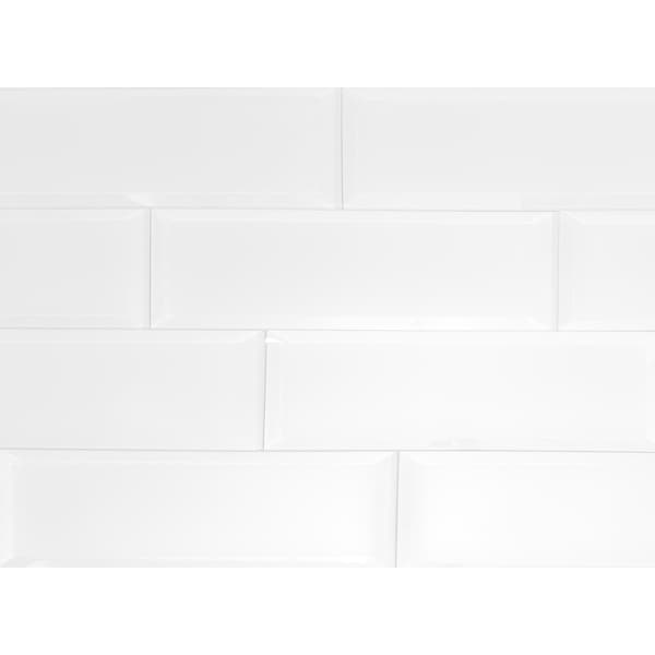 Miseno MT-WHSFEM0312-IS Frosted Elegance - 3" x 12" Rectangle Wall Tile - Matte Visual - White