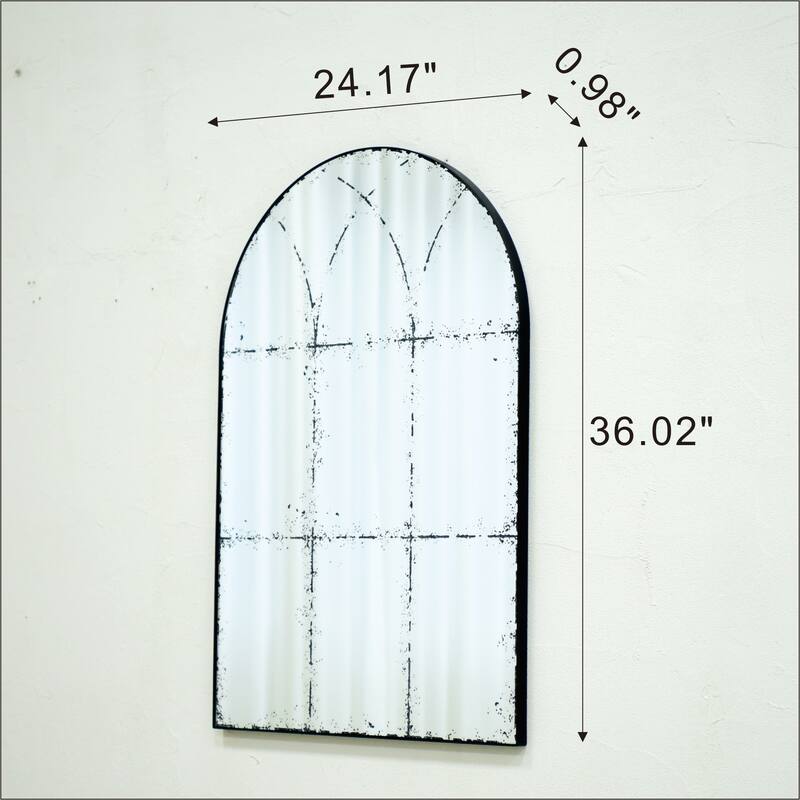 Semicircular Wall-Mounted Mirror - Versatile Home Decor, Ideal For Bedrooms, Living Rooms, Dining Rooms - Black,White