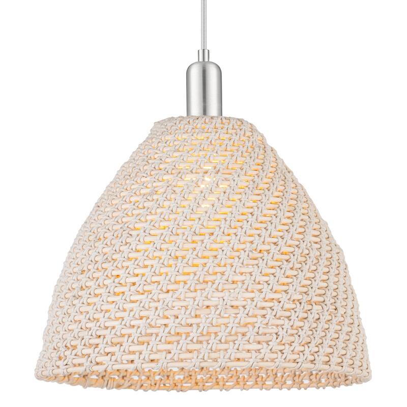 Innovations Lighting 716-1P-NBD-16-NAT Natural Ballston Dome 16" Wide - Brushed Satin Nickel