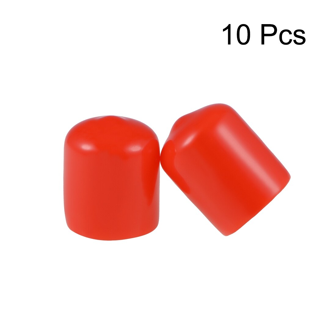 Screw Thread Protectors, 33mm ID 36mm Length Round End Cap Cover Red 10PC