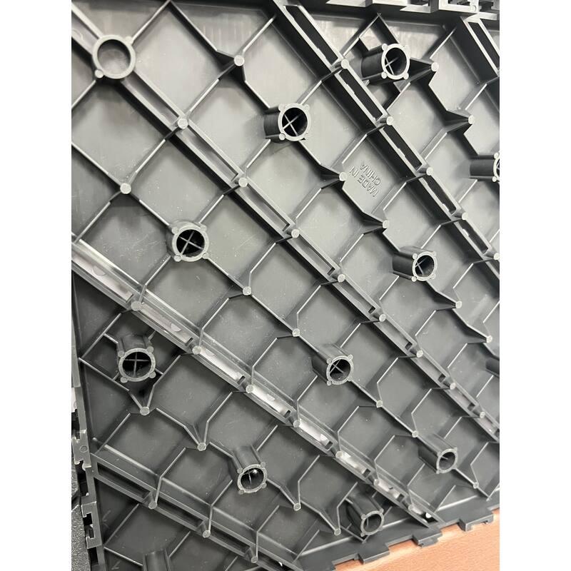 Plastic interlocking decking tiles, 44 packs of terrace decking tiles, 12 inches x 12 inches waterproof for all-weather use