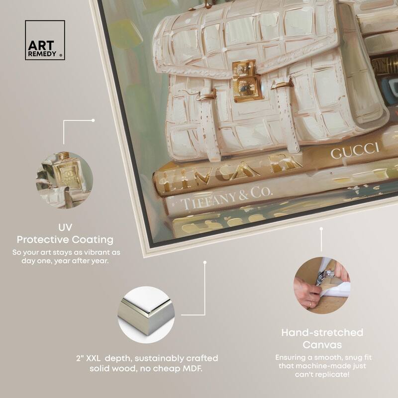 Sage Green Glam Canvas by Art Remedy