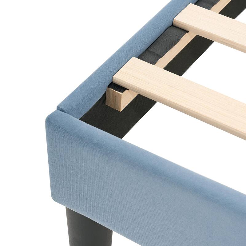 Javlergo Upholstered Bed Frames with Height-adjustable Headboard