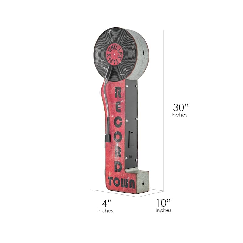 Record Town Vintage LED Marquee Sign